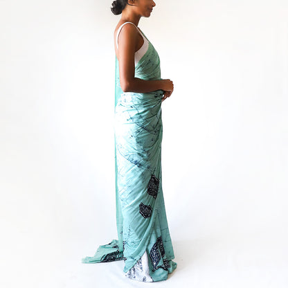 Sea Leaf Batik Saree