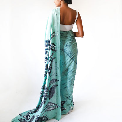 Sea Leaf Batik Saree