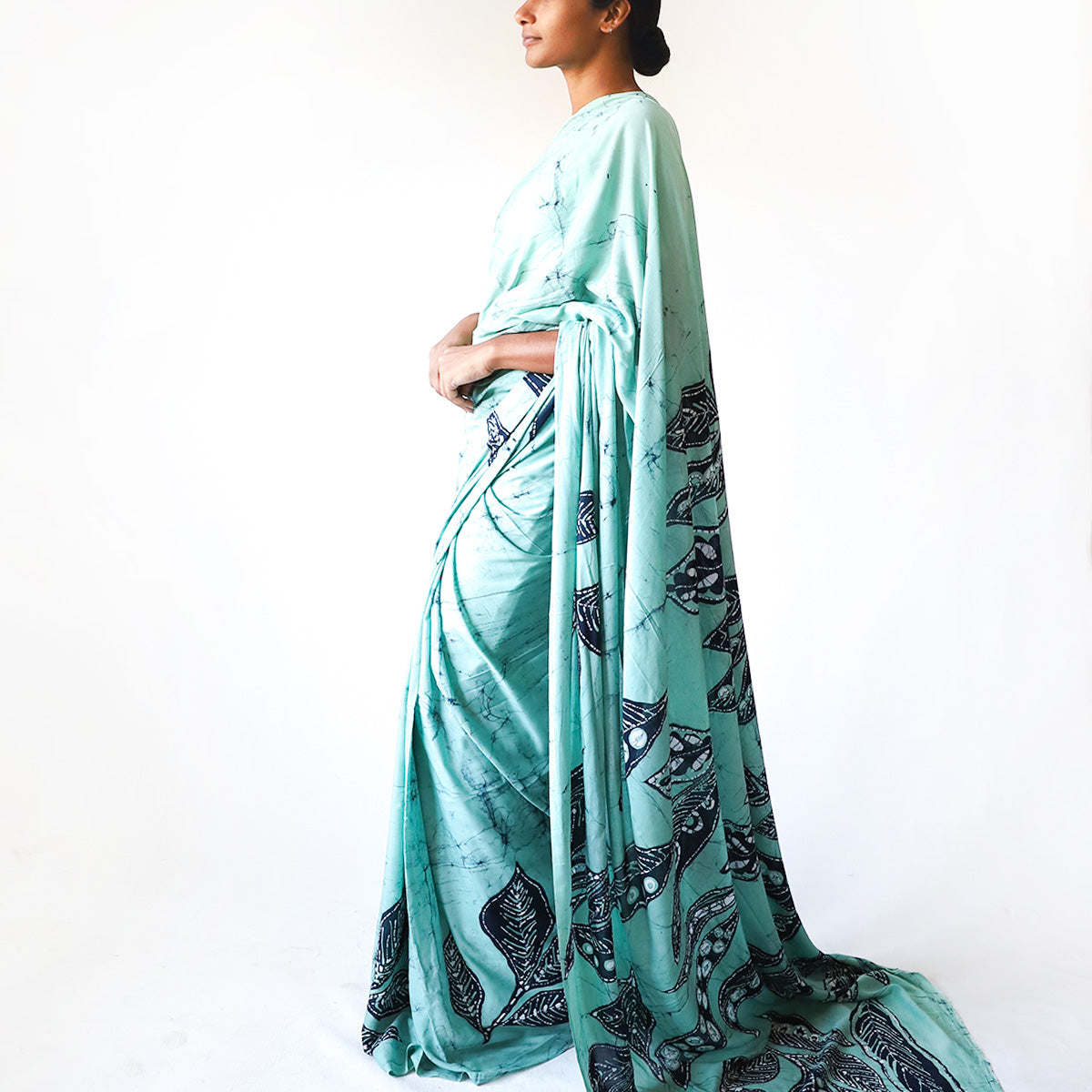 Sea Leaf Batik Saree
