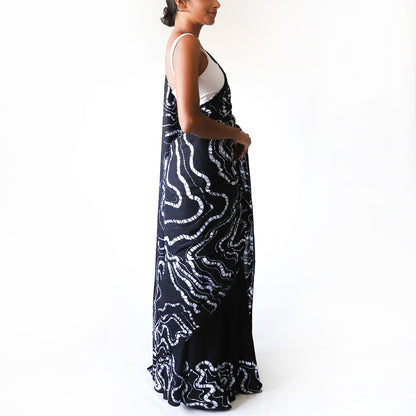 Monochrome Elegance Batik Saree