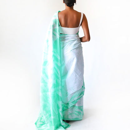 Pastel Meadow Batik Saree