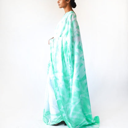 Pastel Meadow Batik Saree
