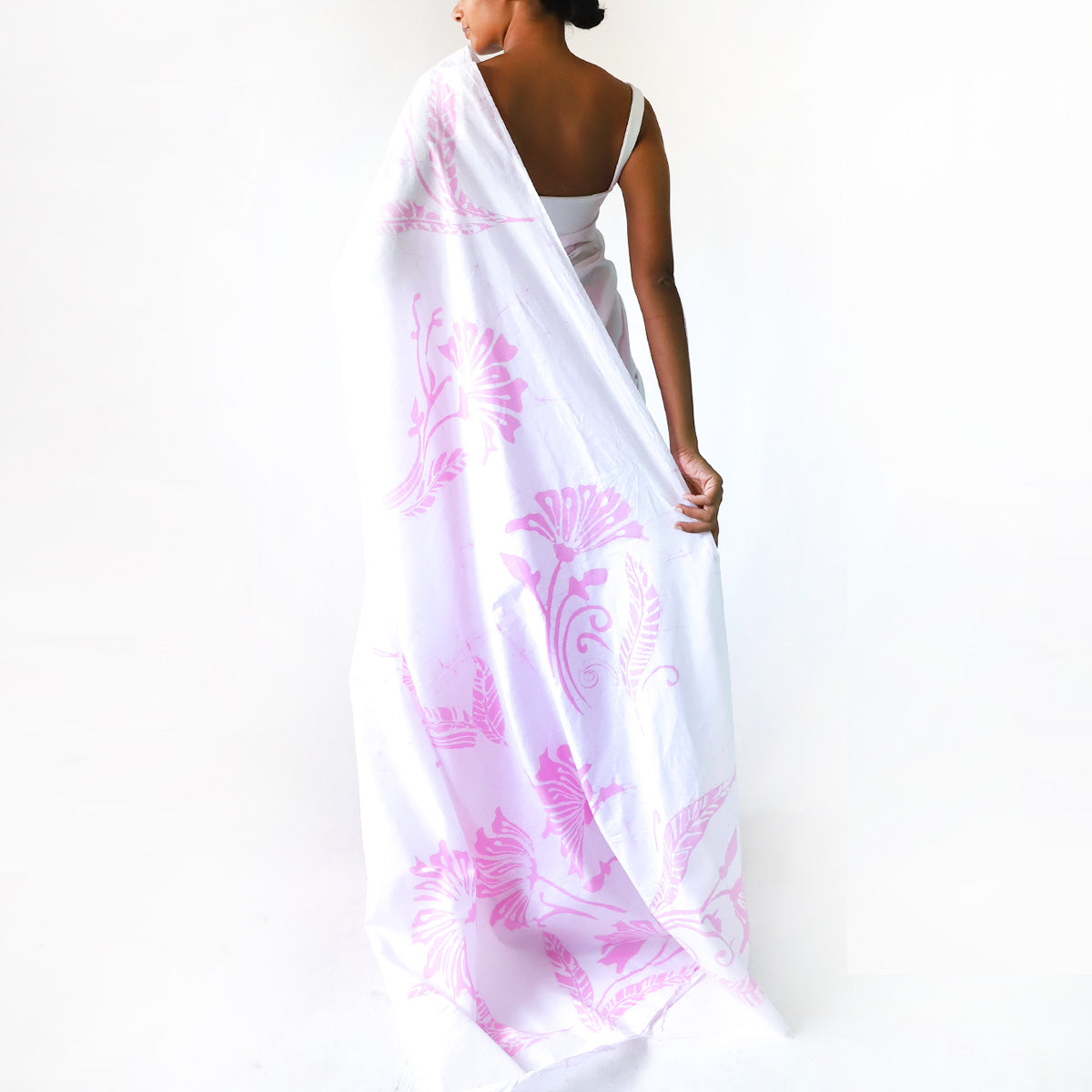 Blossom Pink Batik Saree