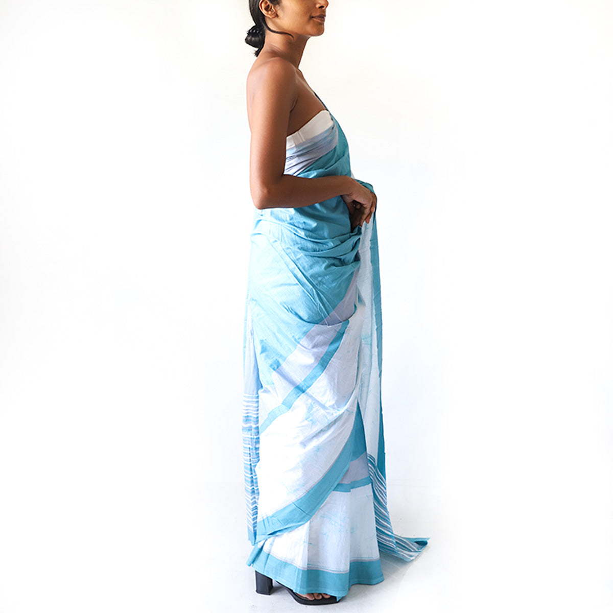 Sky Whisper Batik Saree
