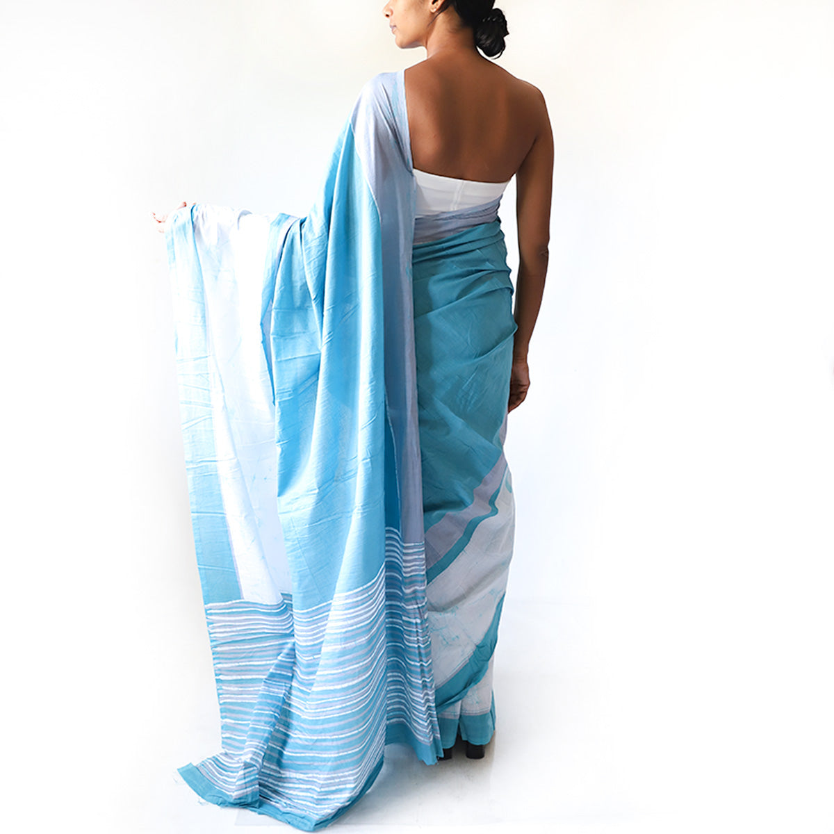 Sky Whisper Batik Saree