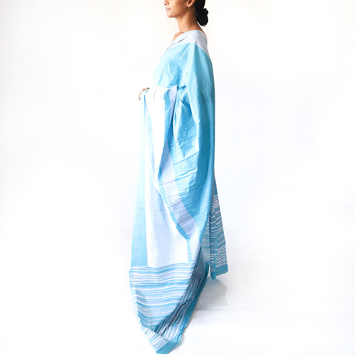 Sky Whisper Batik Saree