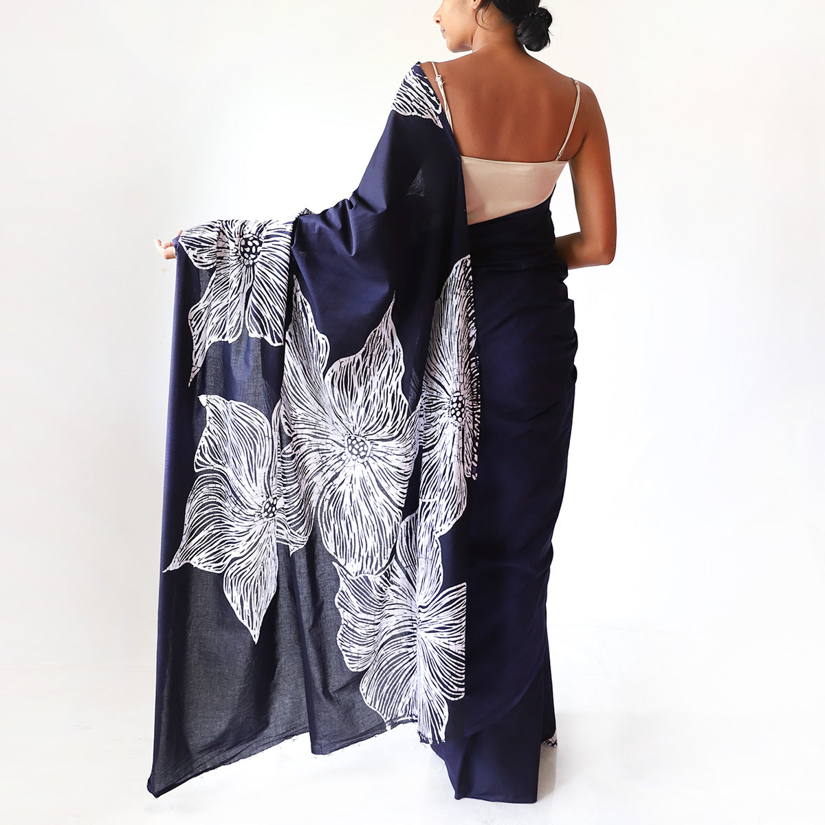 Azure Petal Batik Saree