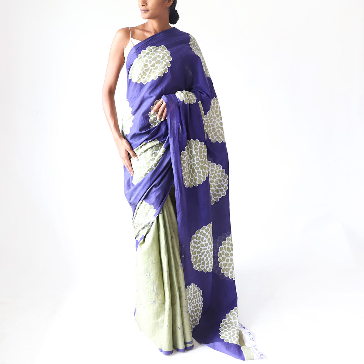 Ocean Hues Batik Saree