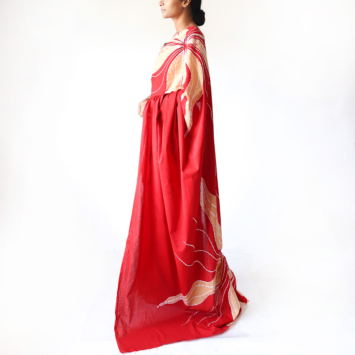 Ruby Garden Batik Saree