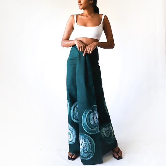 Emerald Brush Batik Sarong