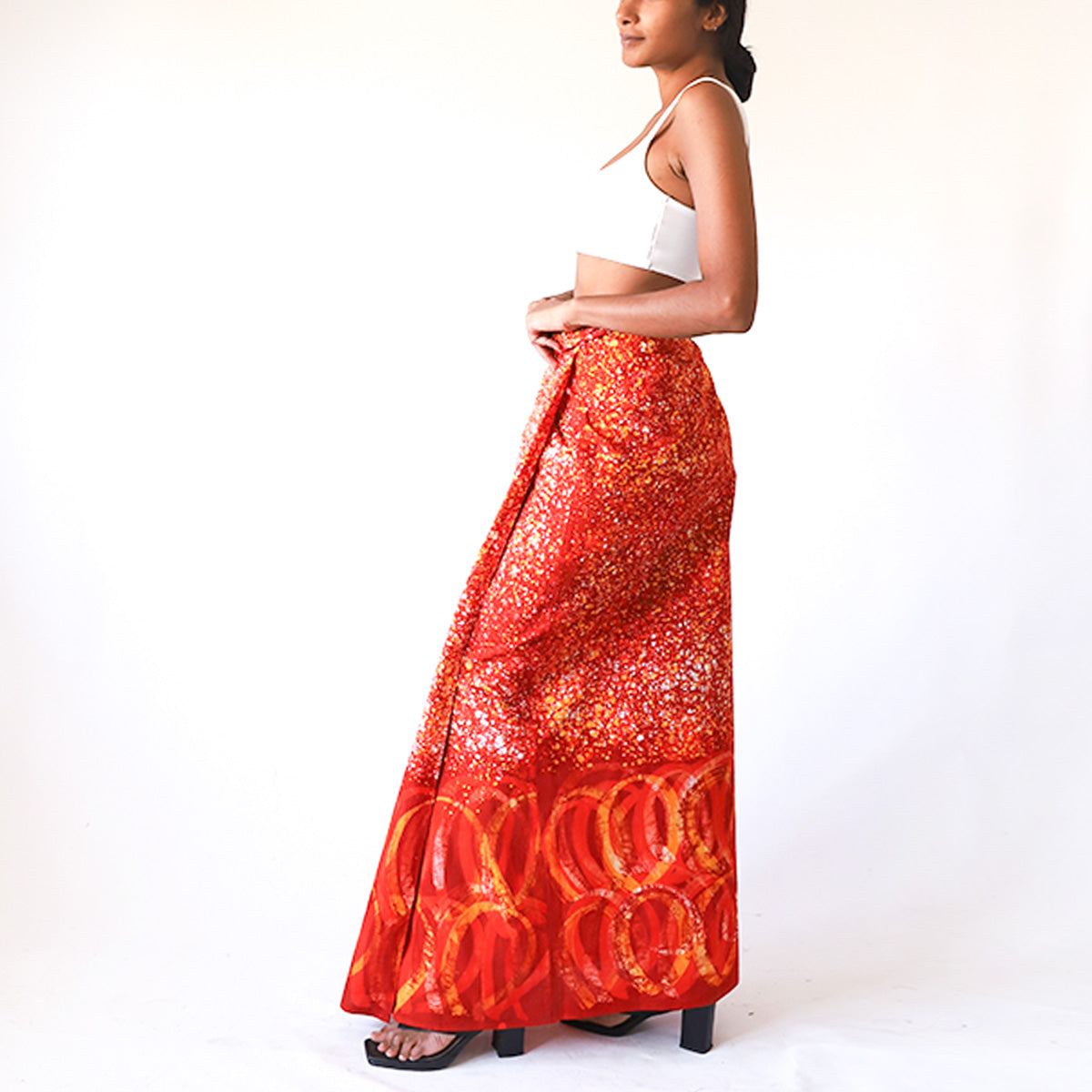 Fire Splatter Batik Sarong