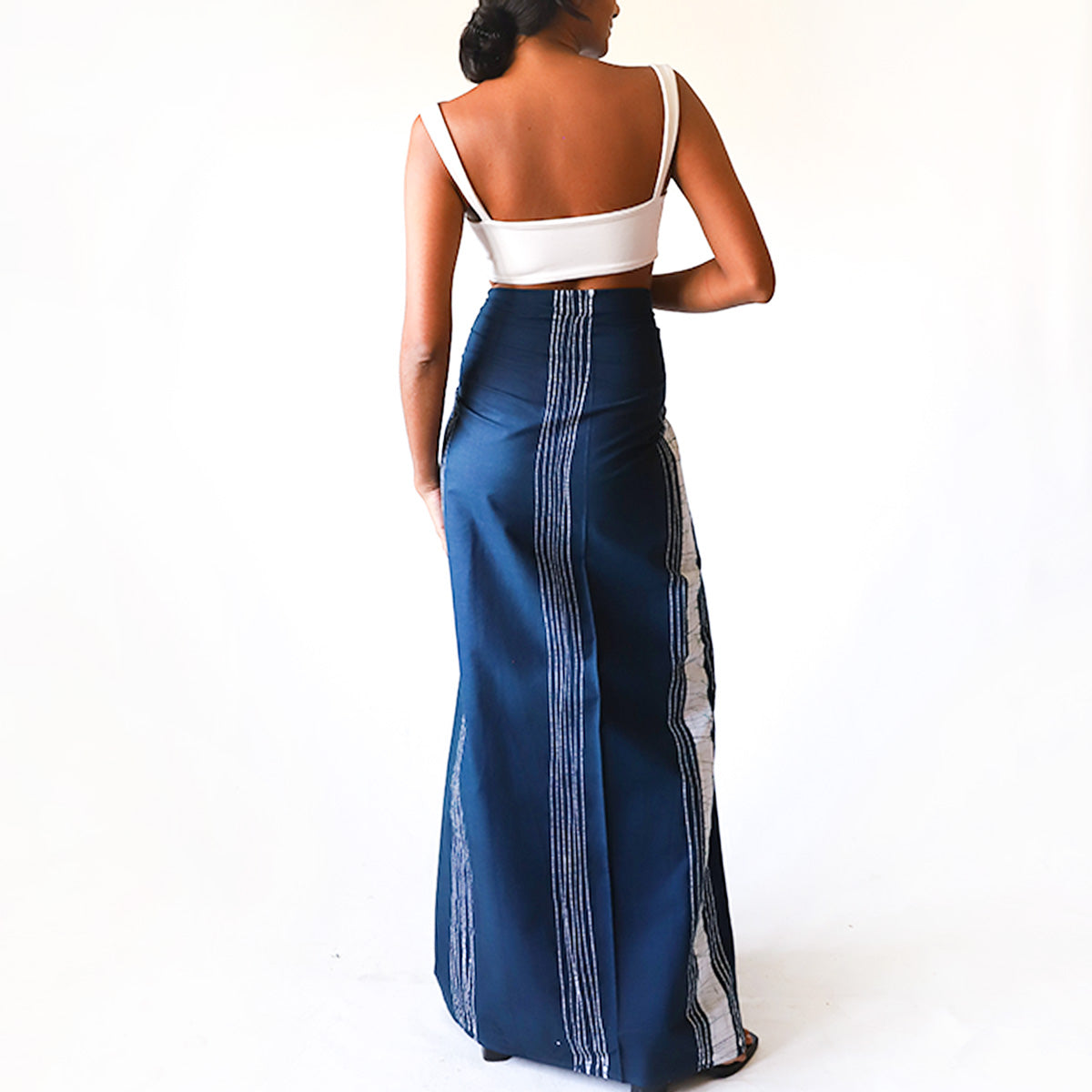 Classic Blue Stripe Batik Sarong