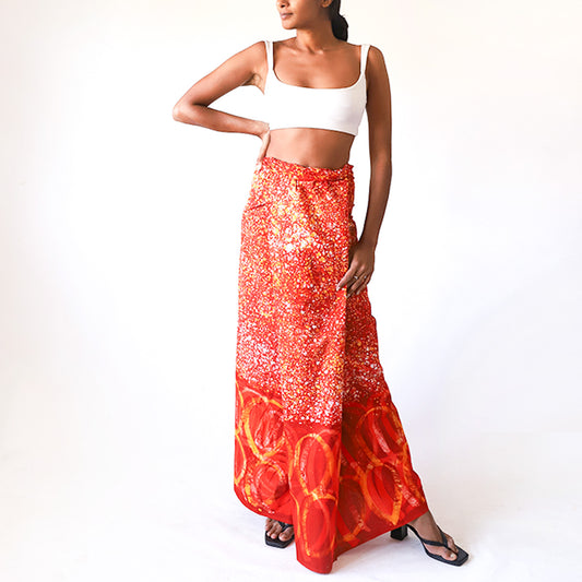 Fire Splatter Batik Sarong