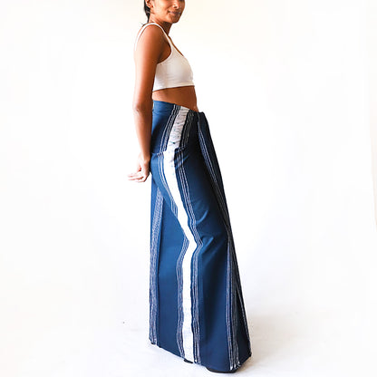 Classic Blue Stripe Batik Sarong