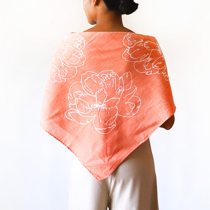 Coral Magnolia Scarf