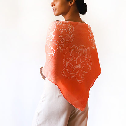 Coral Magnolia Scarf