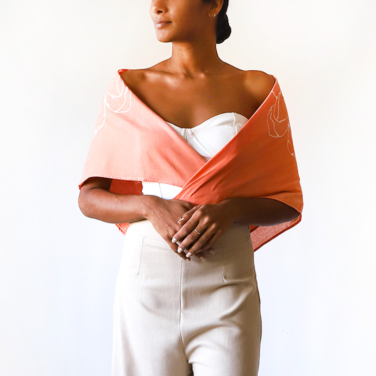 Coral Magnolia Scarf