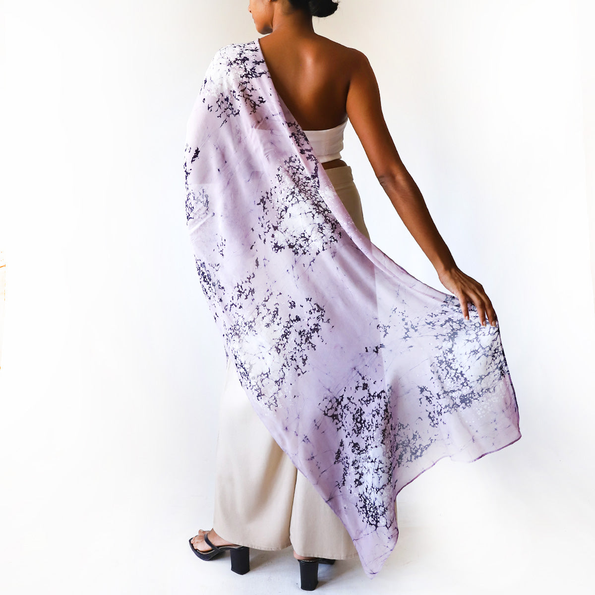 Royal Plum Batik Shawl