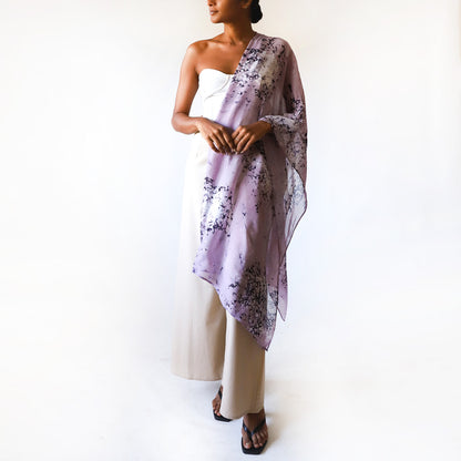 Royal Plum Batik Shawl