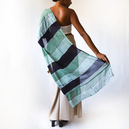 Verdant Line Batik Shawl