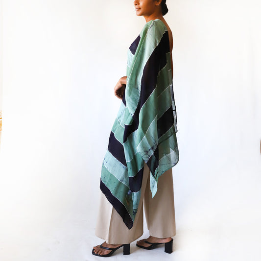 Verdant Line Batik Shawl