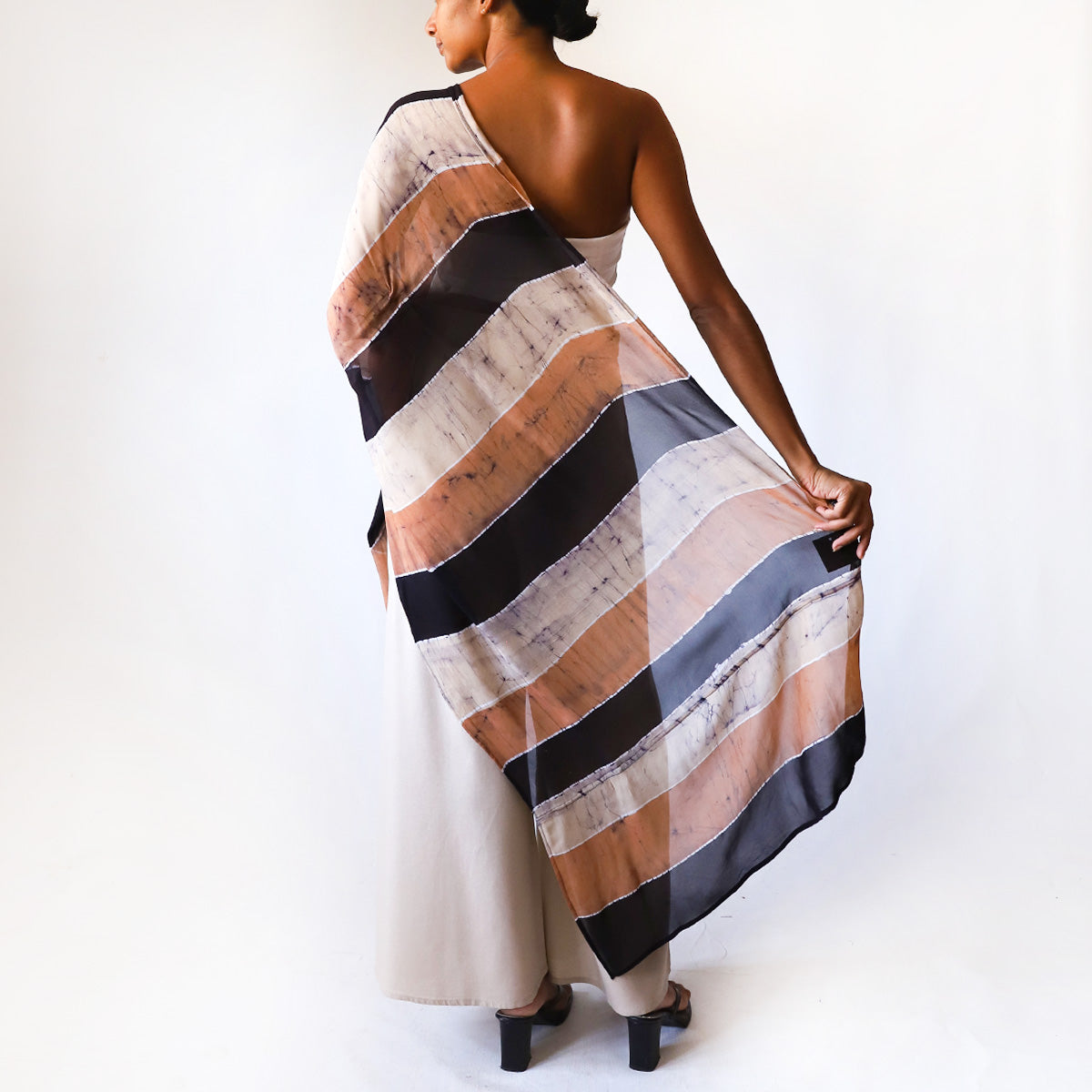 Neutral Loom Batik Shawl