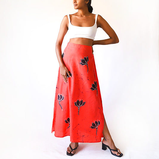 Ember Lotus Batik Skirt