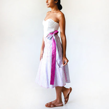 Amethyst Stripe Batik Skirt