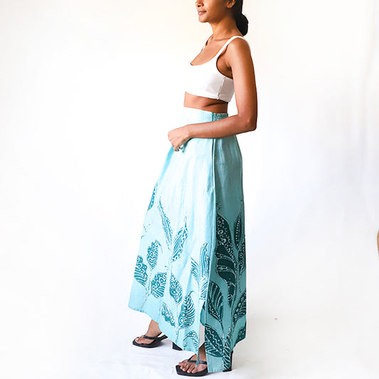 Sea Breeze Leaf Batik Skirt