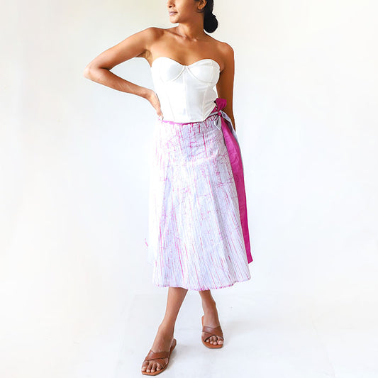 Amethyst Stripe Batik Skirt