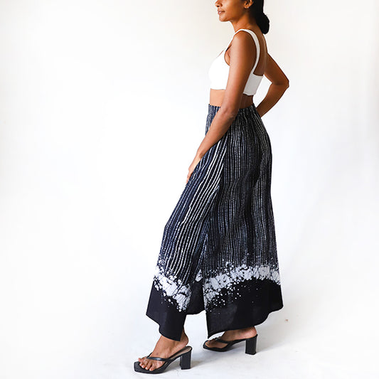 Midnight Stripe Batik Skirt