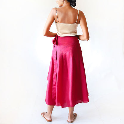 Fuchsia Line Batik Skirt