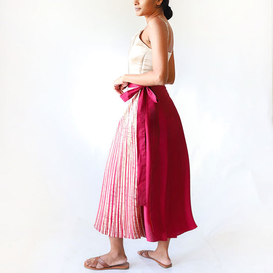 Fuchsia Line Batik Skirt