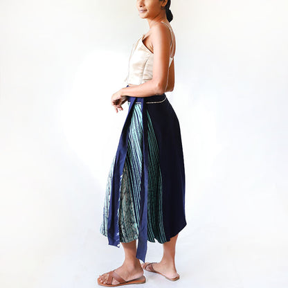 Deep Sea Stripes Batik Skirt