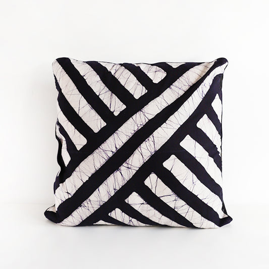 Monochrome Stripes Batik Cushion Cover