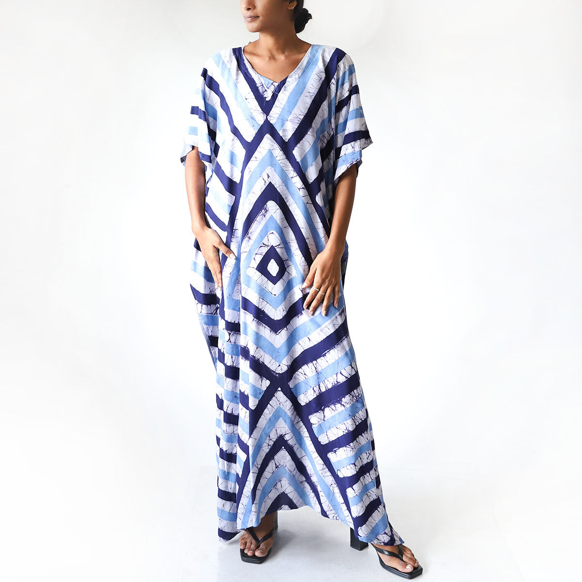 Azure Triangle Batik Kaftan