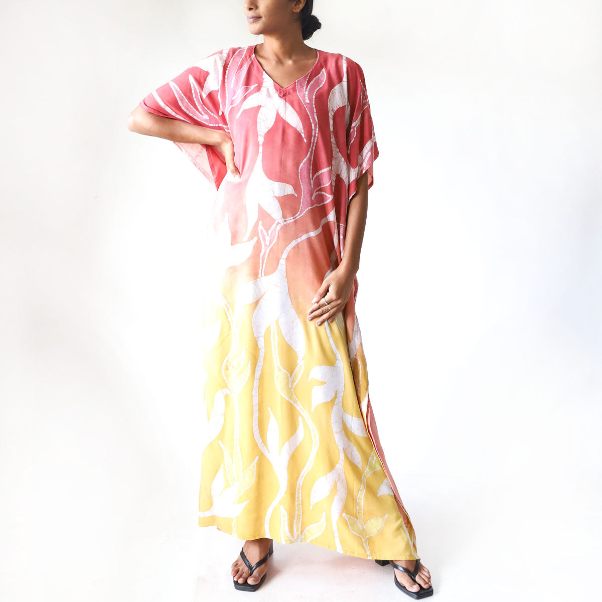 Golden Vine Batik Kaftan