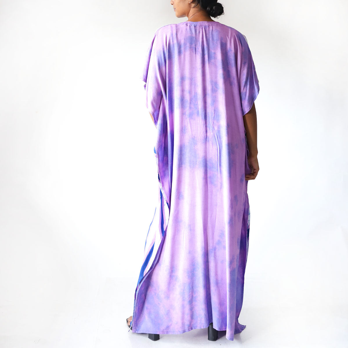 Violet Stripe Batik Kaftan
