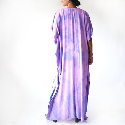 Violet Stripe Batik Kaftan