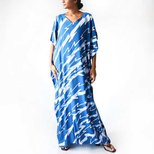 Thunder Blue Batik Kaftan