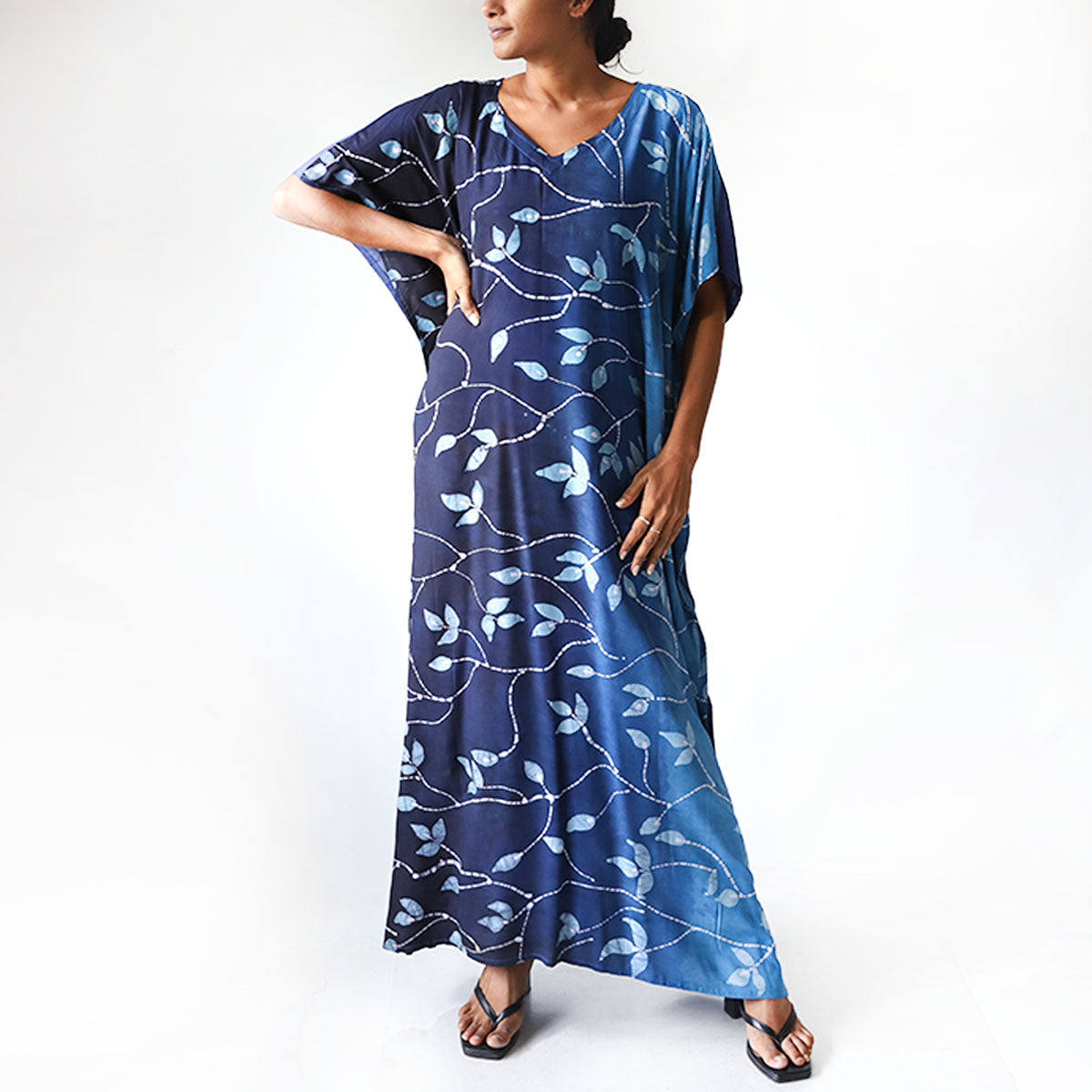 Indigo Vine Batik Kaftan