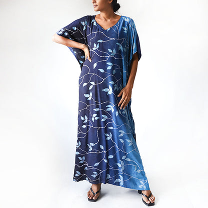 Indigo Vine Batik Kaftan