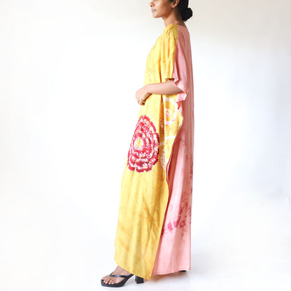 Purple Burst Batik Kaftan