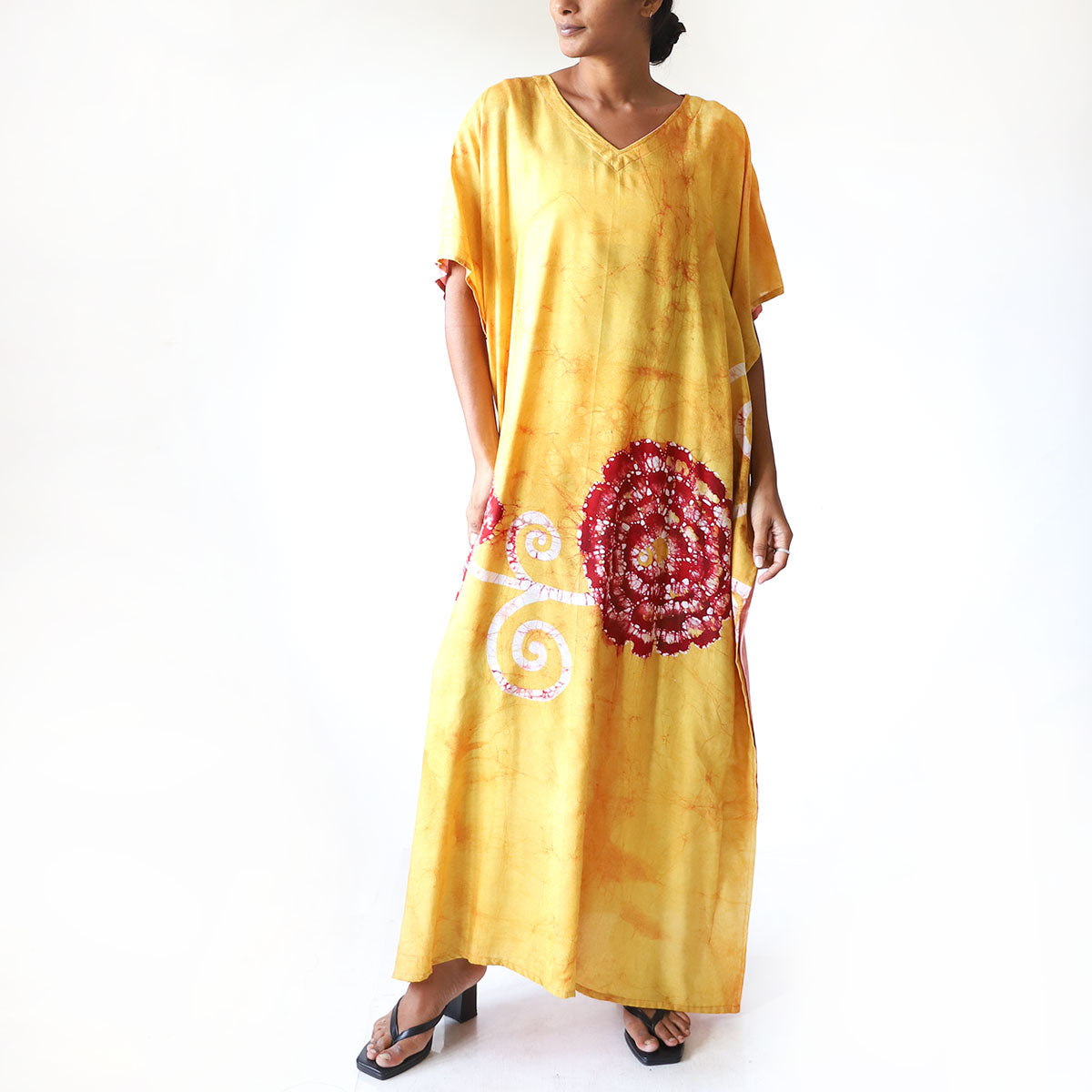 Purple Burst Batik Kaftan