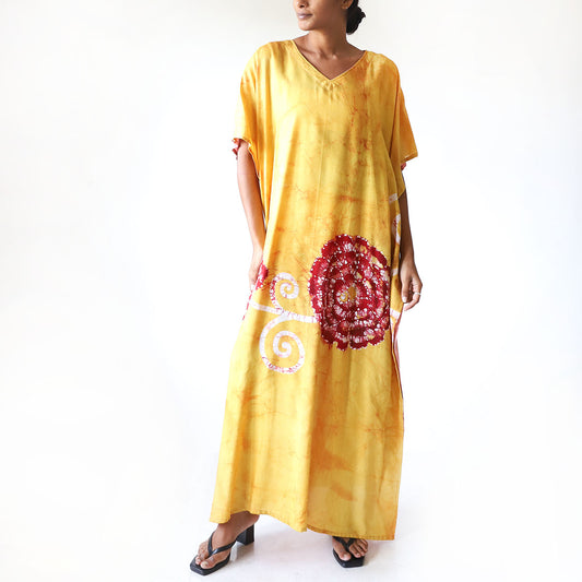 Purple Burst Batik Kaftan