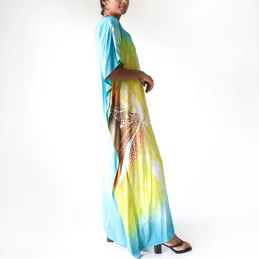 Sky Bloom Batik Kaftan