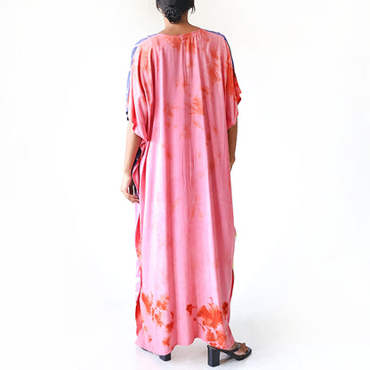 Lavender & Rose Vine Batik Kaftan