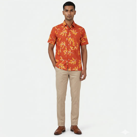 Autumn Leaf Batik Shirt
