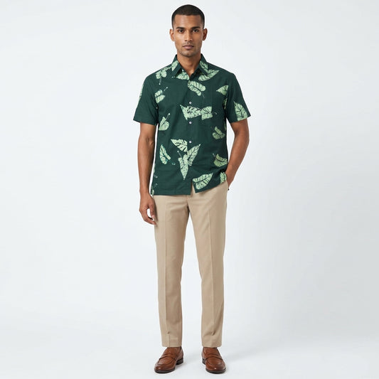 Monstera Grove Batik Shirt