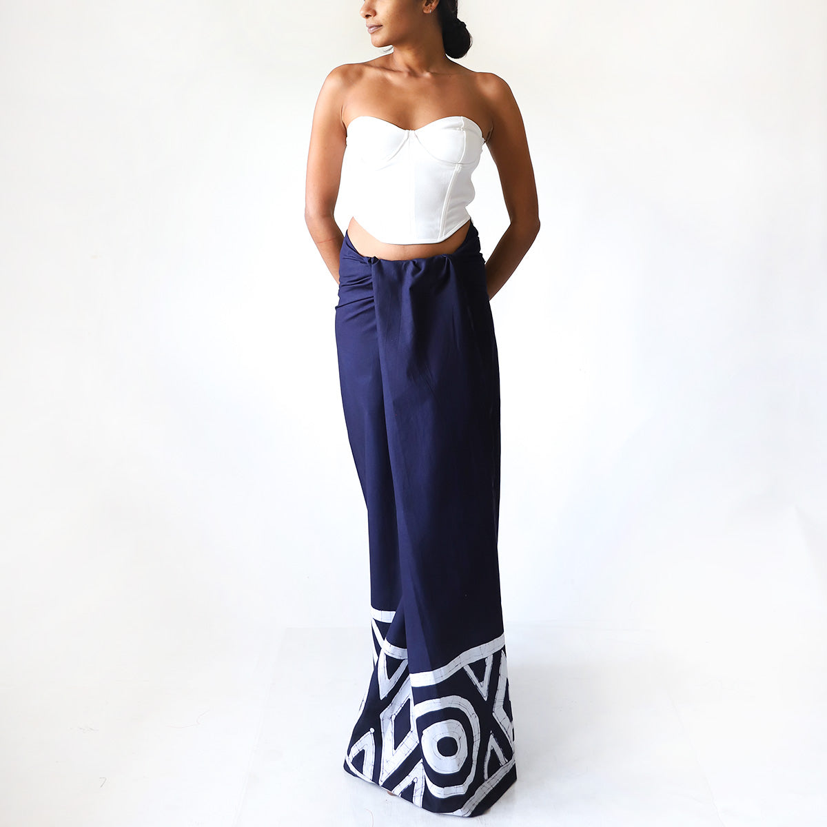 Midnight Geometry Batik Sarong